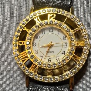 Source Unknown Gold and Black Women's Watch